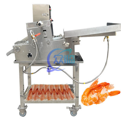 Guter Preis Halbautomatische Shrimp-Schneidemaschine aus Edelstahl praktisch Online