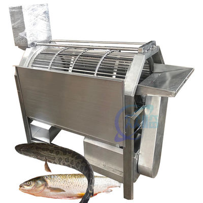 Guter Preis Rotationstrommel-Fischschälmaschine 2200W 500-600kg/h für Restaurants Online