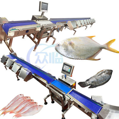 SUS304 Fischgewichtssortiermaschine Hebel 261 Stück/min