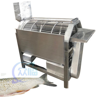Guter Preis Karpfen-Tilapia-Fischschale-Scraping-Maschine Rotationsrund-Rohr-Fischschale-Entferner-Ausrüstung Meeresfrüchteverarbeitungsanlage Online