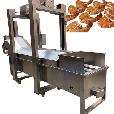 Guter Preis Gekochte Garnelen aus Edelstahl, Garnelen-Zubereitungsmaschine mit Dampfblechmaschine Online
