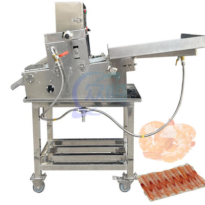 60-80pcs/Min Cooked Shrimp Sushi Cutting Maschinen-Sushi-Garnelen-Bauch-Schneider