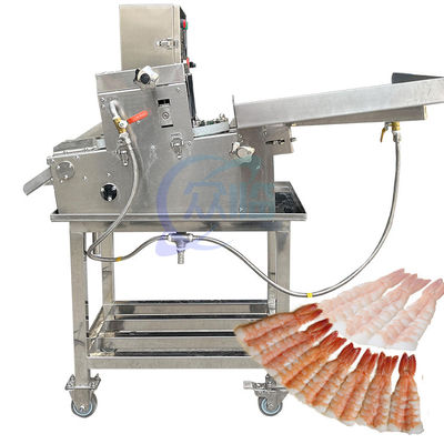 Hohe Präzisions-Sushi-Garnelen-offene Bauch-Maschinen-Garnelen-Rückseiten-Schneidemaschine