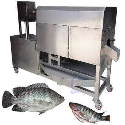 Reinigungs- und Entwässerungsmaschine für Tilapia Hering Tötungsmaschine für Fische Eviszerations- und Schuppmaschine für Fische Offene Bauchmaschine
