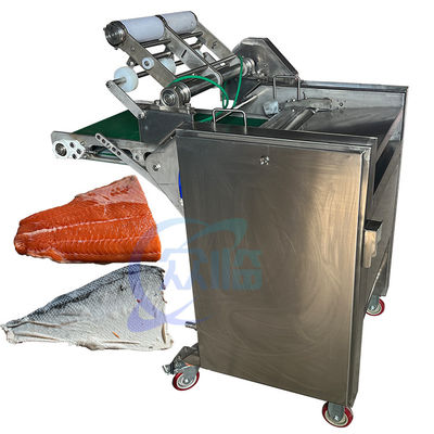 Guter Preis 40 bis 60 Stück/min Edelstahl 304 Lachsschälen 0,75 kW Lachshautentferner Online