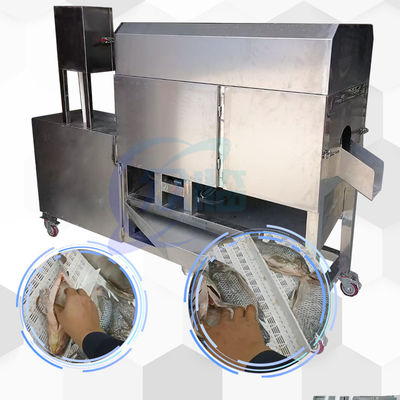Einfach zu bedienen Fischreinigungsmaschine Fisch Bauchspaltmaschine 50pcs/min 1.52KW