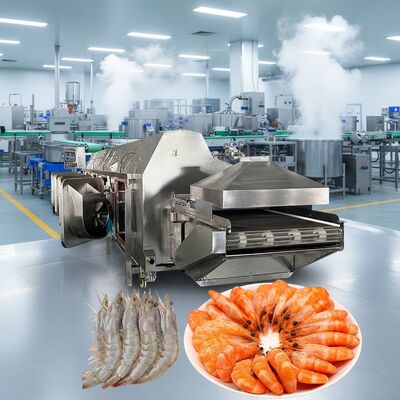 Guter Preis Dauerhafte Smart Shrimp Kochmaschine Multiscene 11000x2200x2000mm Shrimp Kocher Shrimp Kochlinie für Meeresfrüchte Pflanzen Kochen online