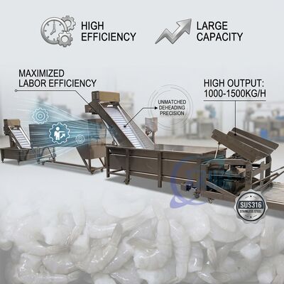 Guter Preis Multifunctional Seafood Processing Plant Equipment Food Grade SUS304 1200-1800KG 15KW 60Hz online