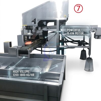 Guter Preis Durable Shrimp Processing Machine Hygienic SUS304 800-1000KG 9.0KW 220V For Food Processing Factory online
