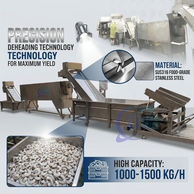 Guter Preis Compact Shrimp Head Separation Machine SUS304 1500-2000KG 0.8KW 440V For Commercial Kitchen online
