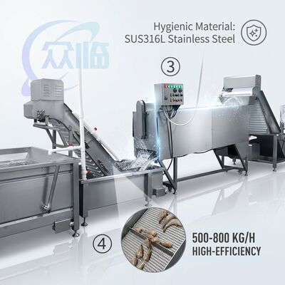 Guter Preis Energy Saving Shrimp Deheading Sorting Machine SUS304 Stainless Steel 1200-1800KG 7.5KW 380V online
