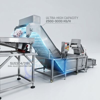 Guter Preis Speziell gebaute Garnelenverarbeitungsmaschine Präzision SUS316 2000-2500KG 0.8KW 60Hz Für Lebensmittelverarbeitungsfabrik online