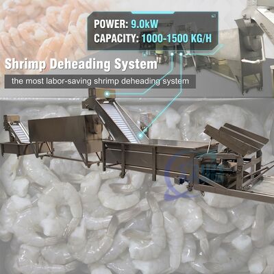 Guter Preis Hygienic Automatic Shrimp Deheading System SUS316L 2500-3000KG 7.5KW 415V For Seafood Factory online