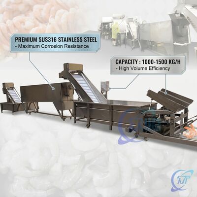Guter Preis Premium Shrimp Head Cutting Machine 316L Stainless Steel 1000-1500KG 3.0KW 50Hz For Prawn Processing Line online