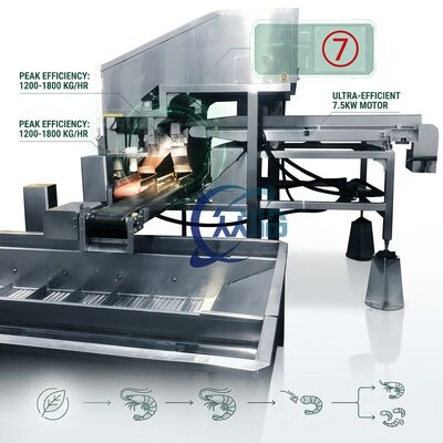 Guter Preis Korrosionsschutzkrebsverarbeitungsmaschinen SUS316 1500-2000KG 15KW 220V für Lebensmittelverarbeitungsbetriebe online