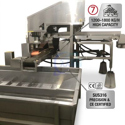 Guter Preis Langlebiges Automatisches Garnelenentkopfsystem SUS316L 2000-2500KG 3,0KW 415V Für die Gastronomiefabrik online