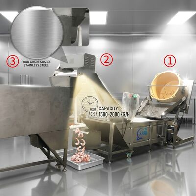 Guter Preis Verschleißfester Garnelenkopf-Separator SUS304 Edelstahl 500-800KG 9,0KW 440V für gewerbliche Küchen online