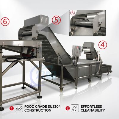 Guter Preis Robuste Garnelenverarbeitungsmaschine Hygienisch SUS304 1000-1500KG 5,5KW 220V Für Tiefkühlkostfabriken online