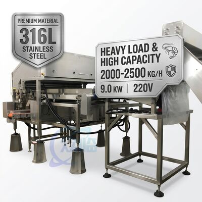 Guter Preis Commercial Shrimp Deheading Machine SUS304 800-1000KG 11.7KW 380V For Seafood Factory online